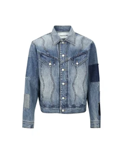 Andersson Bell Patchwork Denim Jacket Awa508M(Blue)-Men Outerwear