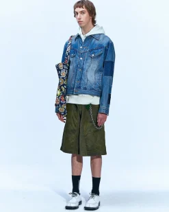 Andersson Bell Patchwork Denim Jacket Awa508M(Blue)-Men Outerwear