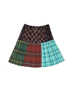 Andersson Bell Paulina Check On Check Bustier Skirt Apa627W(Multi)-Women Skirts