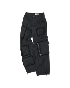 Andersson Bell Pin Stripe Tailored Cargo Pants Apa630W(Charcoal)-Women Trousers