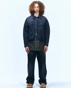 Andersson Bell Pointe Denim Blouson Jacket Awa511M(Black)-Men Outerwear