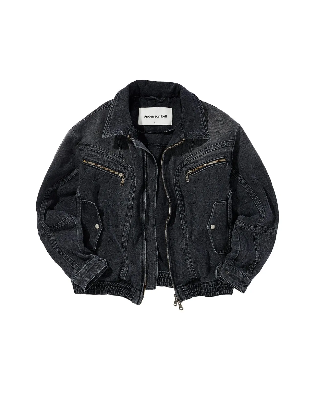 Andersson Bell Pointe Denim Blouson Jacket Awa511M(Black)-Men Outerwear