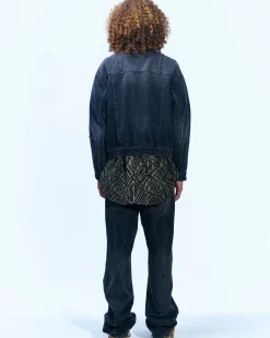 Andersson Bell Pointe Denim Blouson Jacket Awa511M(Black)-Men Outerwear