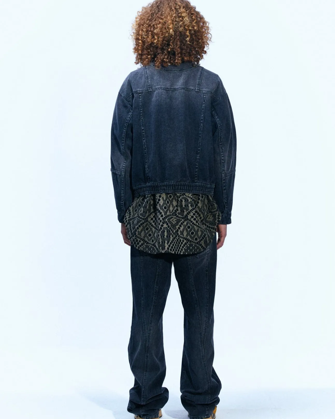 Andersson Bell Pointe Denim Blouson Jacket Awa511M(Black)-Men Outerwear
