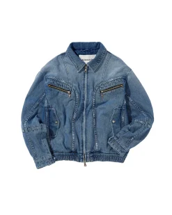 Andersson Bell Pointe Denim Blouson Jacket Awa511M(Blue)-Men Outerwear