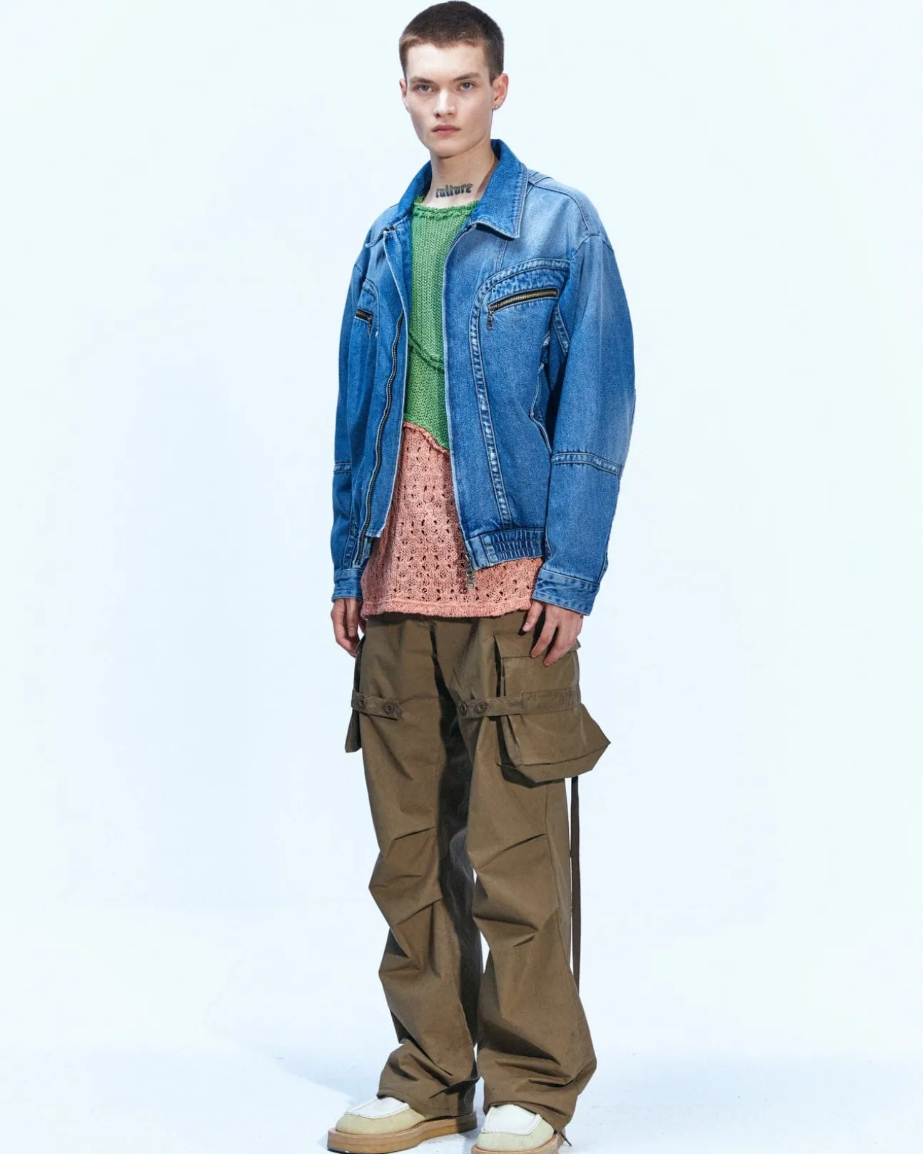 Andersson Bell Pointe Denim Blouson Jacket Awa511M(Blue)-Men Outerwear