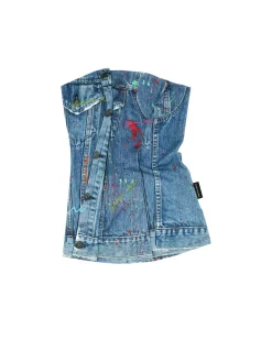 Andersson Bell Printed Tube Top Atb930W(Blue)-Women Tops
