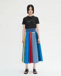Andersson Bell Rainbow Flow T-Shirts Atb697W(Black)-Women Tops