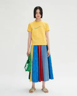 Andersson Bell Rainbow Flow T-Shirts Atb697W(Yellow)-Women Tops