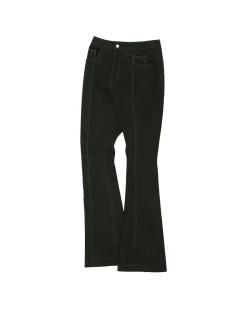 Andersson Bell Renee Faux Suede Pants Apa596W(Black)-Women Trousers