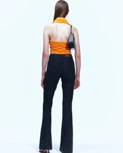 Andersson Bell Renee Faux Suede Pants Apa596W(Black)-Women Trousers