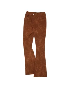 Andersson Bell Renee Faux Suede Pants Apa596W(Brick)-Women Trousers