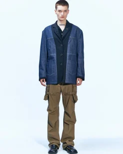 Andersson Bell Reversible Wool Denim Jacket Awa501M(Black)-Men Outerwear