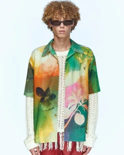 Andersson Bell Rhino Tie Dye Print Shirts Atb946M(Multi)-Men Shirts