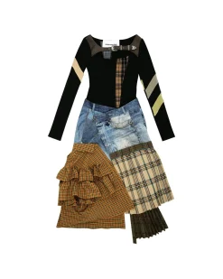 Andersson Bell Scarlett Multi Combo Dress Atb876W(Multi)-Women Dresses