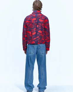 Andersson Bell Sierra Panel Wide-Leg Jeans Apa608M(Washed Blue)-Men Trousers