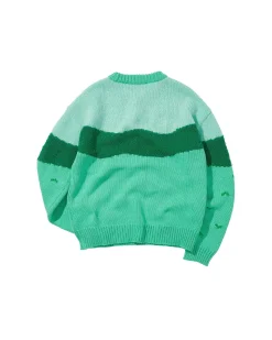 Andersson Bell Summer Garden Intarsia Sweater Atb855M(Green)-Men Knitwear