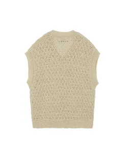 Andersson Bell Sustainable Knit Vest Atb671M(Ecru)-Men Knitwear