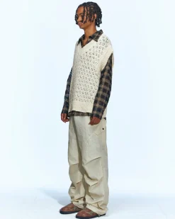 Andersson Bell Sustainable Knit Vest Atb671M(Ecru)-Men Knitwear