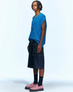 Andersson Bell Sustainable Knit Vest Atb671M(Sea)-Men Knitwear