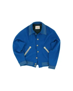 Andersson Bell Suuny Varsity Cardigan Jacket Awa483M(Blue)-Men Outerwear