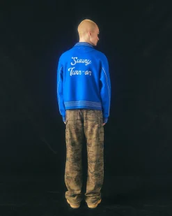 Andersson Bell Suuny Varsity Cardigan Jacket Awa483M(Blue)-Men Outerwear