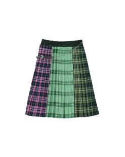Andersson Bell Taga Check Pleats Skirt Apa601W(Multi)-Women Skirts