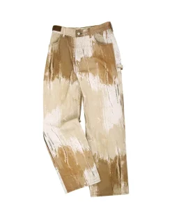 Andersson Bell Tawney Beige Print Denim Apa595M(Sand)-Men Trousers