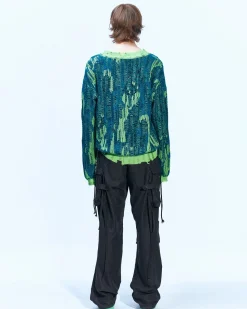 Andersson Bell Theydon Spider V-Neck Sweater Atb861M(Multi)-Men Knitwear