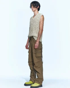 Andersson Bell Totto Cable Vest (Italian Yarn) Atb667M(Ivory/Beige)-Men Knitwear