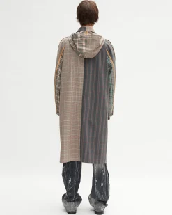 Andersson Bell Unisex Checked Raglan Coat Awa413U(Multi Color)-Men Outerwear