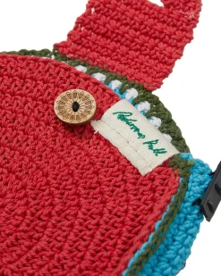 Andersson Bell Unisex Hand Crochet Tambourine Bag Aaa302U(Blue/Red)-Women Bags