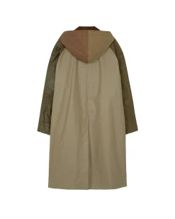 Andersson Bell Unisex Waxed Raglan Coat Awa412U(Beige/Khaki)-Men Outerwear
