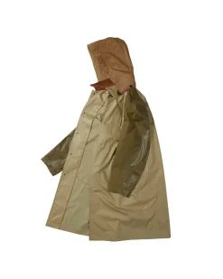 Andersson Bell Unisex Waxed Raglan Coat Awa412U(Beige/Khaki)-Men Outerwear