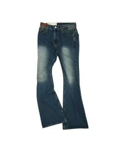 Andersson Bell Vintage Washed Bootscut Jeans Apa579M(Dark Blue)-Men Trousers