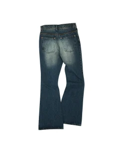 Andersson Bell Vintage Washed Bootscut Jeans Apa579M(Dark Blue)-Men Trousers