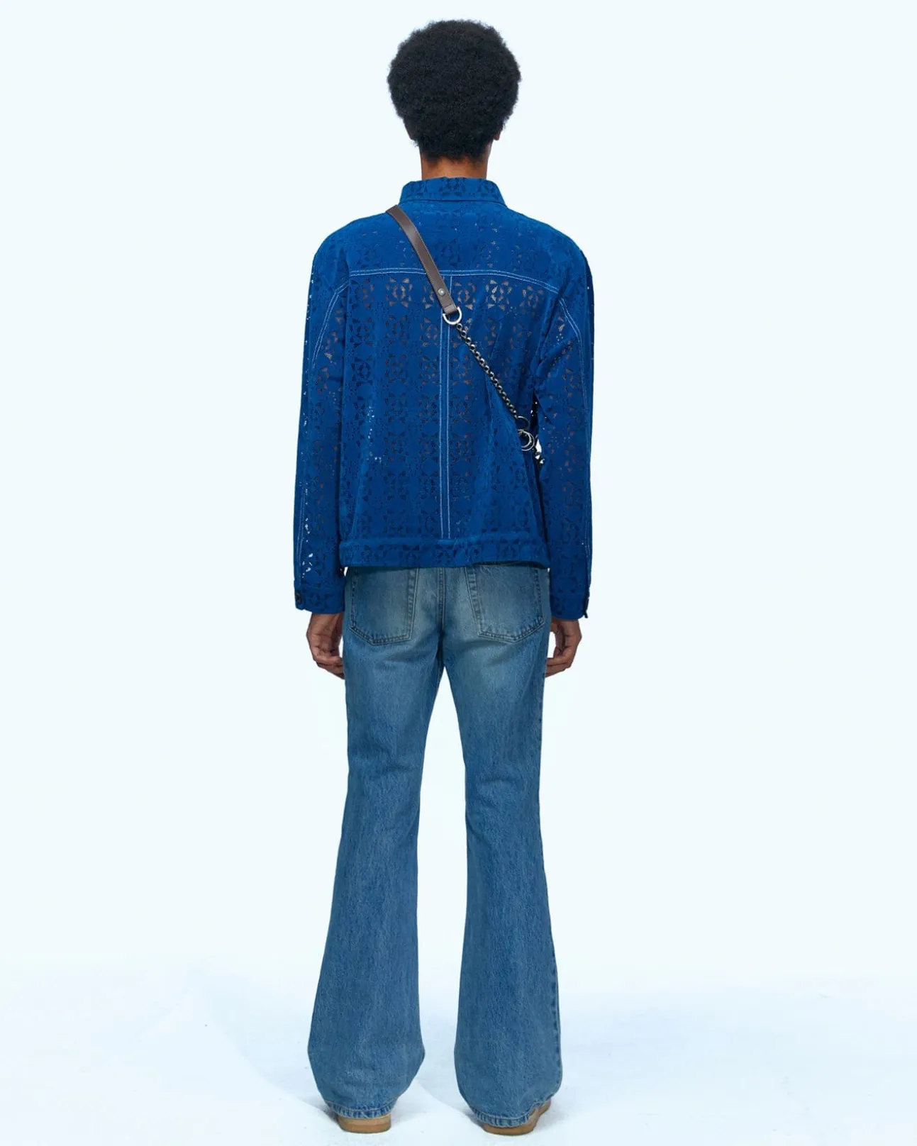 Andersson Bell Vintage Washed Bootscut Jeans Apa579M(Light Blue)-Men Trousers