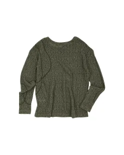 Andersson Bell Watton Net Crewneck Sweater Atb862M(Khaki)-Men Knitwear