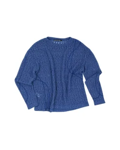 Andersson Bell Watton Net Crewneck Sweater Atb862M(Blue)-Men Knitwear