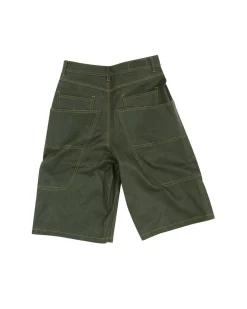 Andersson Bell Wave Faux Leather Shorts Apa640M(Khaki)-Men Trousers