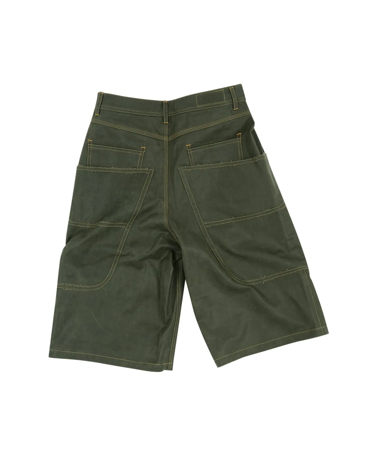 Andersson Bell Wave Faux Leather Shorts Apa640M(Khaki)-Men Trousers