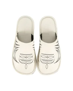 Andersson Bell Western Mule Slippers Aaa338M(White)-Men Shoes