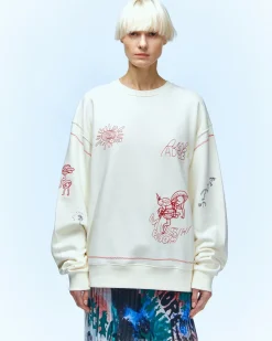 Andersson Bell (Women) (Essential) Unisex Shine Mushroom Sweatshirts Atb972U(Ivory)-Women Sweatshirts