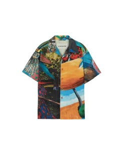 Andersson Bell (Women) Unisex Impressionist Printed Shirt Atb685U(Red)-Women Blouses
